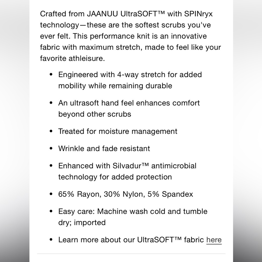 Women’s Jaanuu Perri Ultrasoft Yoga Scrub Pants - Picture 6 of 7